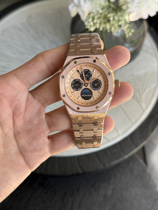 /AUDEMARS_PIGUET AUTOMATIC ROYAL OAK PERPETUAL CALENDAR ROSE GOLD
